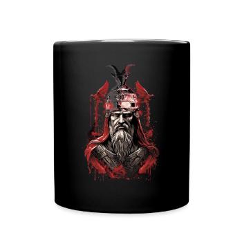 Albanian Skanderbeg Kosovo Designs for Albanians - Full Colour Mug - black - Front