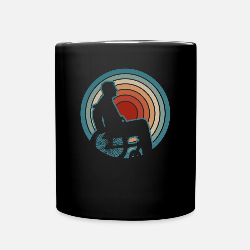 Fauteuil roulant Fauteuil roulant Handicap Drôle - Mug uni - noir