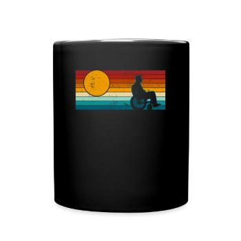 Wheelchair Wheelchair Disability Funny - Full Colour Mug - black - Front