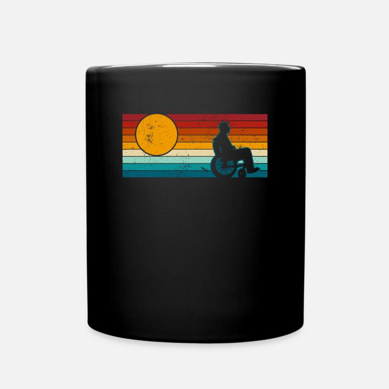 Fauteuil roulant Fauteuil roulant Handicap Drôle - Mug uni - noir
