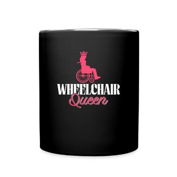 Wheelchair Wheelchair Disability Funny - Full Colour Mug - black - Front