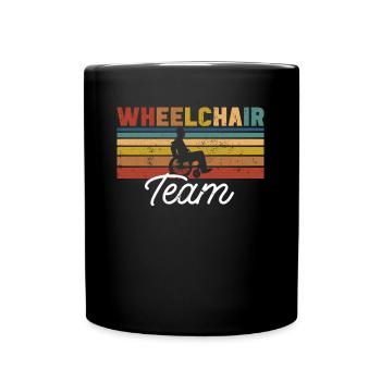 Wheelchair Wheelchair Disability Funny - Full Colour Mug - black - Front