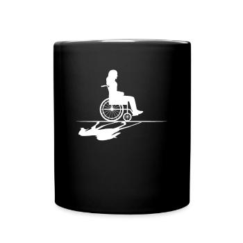 Wheelchair Wheelchair Disability Funny - Full Colour Mug - black - Front