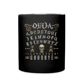 Ouija-Brett Paranormaler Geist Brett Halloween - Tasse einfarbig - Schwarz - Vorne