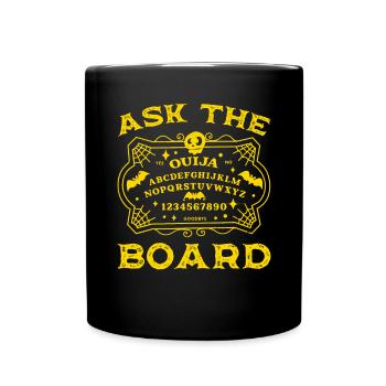 Ouija-Brett Paranormaler Geist Brett Halloween - Tasse einfarbig - Schwarz - Vorne