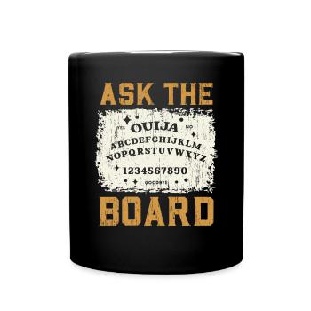 Ouija-Brett Paranormaler Geist Brett Halloween - Tasse einfarbig - Schwarz - Vorne