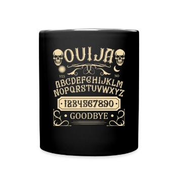Ouija-Brett Paranormaler Geist Brett Halloween - Tasse einfarbig - Schwarz - Vorne