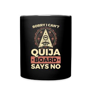 Ouija-Brett Paranormaler Geist Brett Halloween - Tasse einfarbig - Schwarz - Vorne