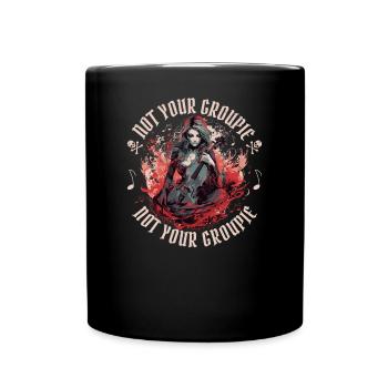 Violoncelliste Gothique Sorcellerie Drôle - Mug uni - noir - Devant