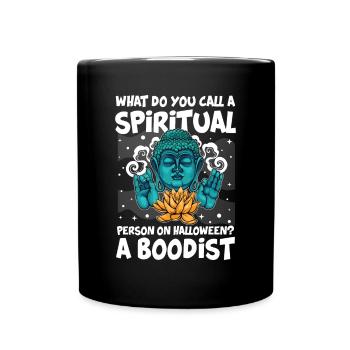 Spiritual Person Halloween BOOdist - Tasse einfarbig - Schwarz - Vorne