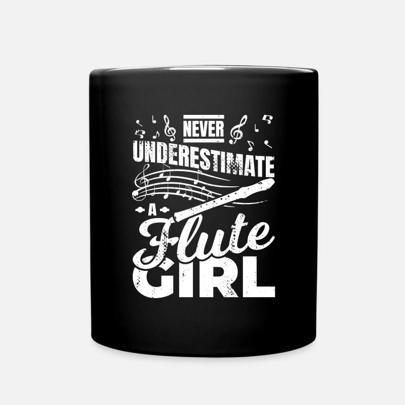 Kleine Flötistin - Tasse einfarbig - Schwarz