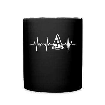 Pizza Heartbeat - Mug uni - noir - Devant