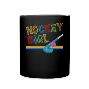 Hockey sur gazon Retro Hockey Fille - Mug uni - noir - Devant