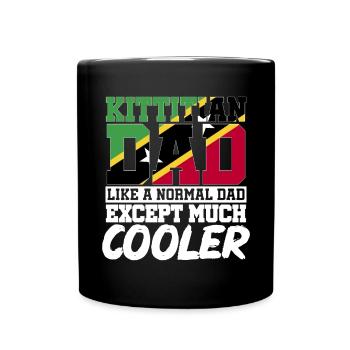 St. Kitts und Nevis Flagge - Tasse einfarbig - Schwarz - Vorne
