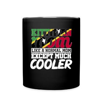 St. Kitts und Nevis Flagge - Tasse einfarbig - Schwarz - Vorne