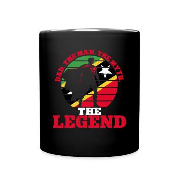 St. Kitts und Nevis Flagge - Tasse einfarbig - Schwarz - Vorne