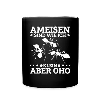 Ameisen Terrarium Waldameisenzüchter - Tasse einfarbig - Schwarz - Vorne