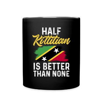 St. Kitts und Nevis Flagge - Tasse einfarbig - Schwarz - Vorne