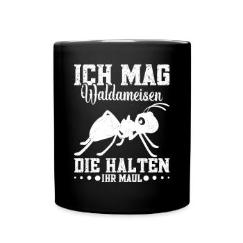 Waldameisenzüchter Ameisen Ameisenliebhaber - Tasse einfarbig - Schwarz - Vorne