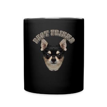 Best Friend Male Four-legged Friend Wauwau Chihuahua Dog - Full Colour Mug - black - Front