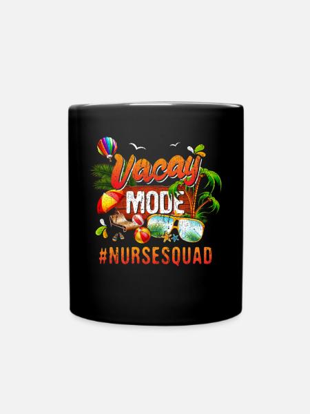 Groupe de vacances infirmière #Nursesquad - Mug uni - noir