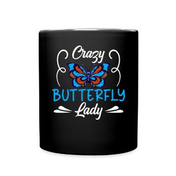 Cadeaux d’amoureux des papillons - Mug uni - noir - Devant