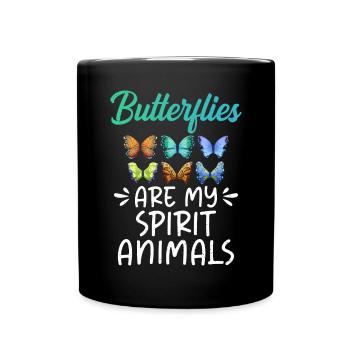 Cadeaux d’amoureux des papillons - Mug uni - noir - Devant