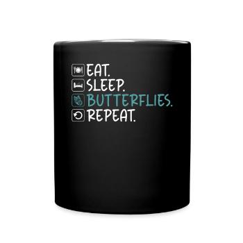 Butterfly Lover Gifts - Full Colour Mug - black - Front