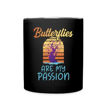 Butterfly Lover Gifts - Full Colour Mug - black - Front