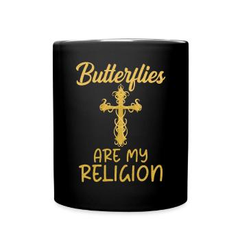 Butterfly Lover Gifts - Full Colour Mug - black - Front