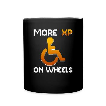 Wheelchair Wheelchair Disability Funny - Full Colour Mug - black - Front