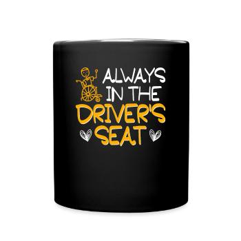 Wheelchair Wheelchair Disability Funny - Full Colour Mug - black - Front