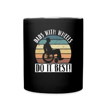 Wheelchair Wheelchair Disability Funny - Full Colour Mug - black - Front