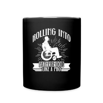Wheelchair Wheelchair Disability Funny - Full Colour Mug - black - Front