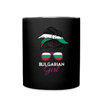 Bulgarisches Mädchen - Tasse einfarbig - Schwarz - Vorne