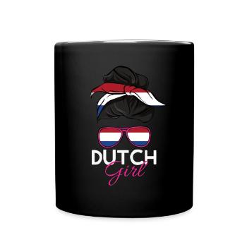 Fille hollandaise - Mug uni - noir - Devant