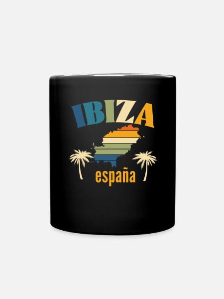 Ibiza Spanien - Tasse einfarbig - Schwarz