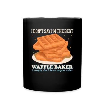 Waffles Waffle Waffle Lover Gift - Full Colour Mug - black - Front