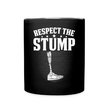 Funny Amputee Amputated Leg Prosthesis - Full Colour Mug - black - Front