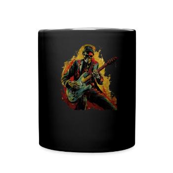 Gitarristen E-Gitarren Akustik-Gitarre Vintage - Tasse einfarbig - Schwarz - Vorne