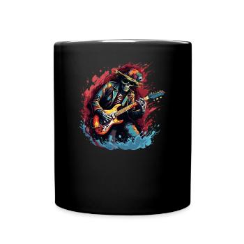 Gitarristen Akustik-Gitarre Country-Musik - Tasse einfarbig - Schwarz - Vorne