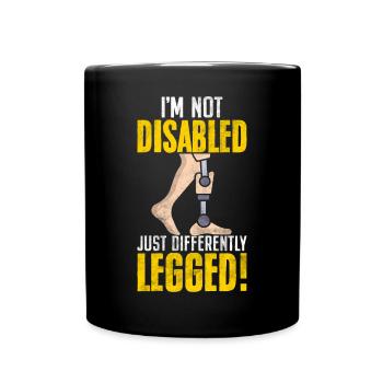 Leg prosthesis - Full Colour Mug - black - Front