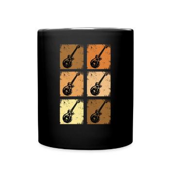 Gitarren Zubehör E-Gitarren-Saiten E Gitarren - Tasse einfarbig - Schwarz - Vorne