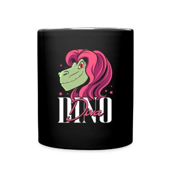 Dino Diva Dinosaur - Full Colour Mug - black - Front