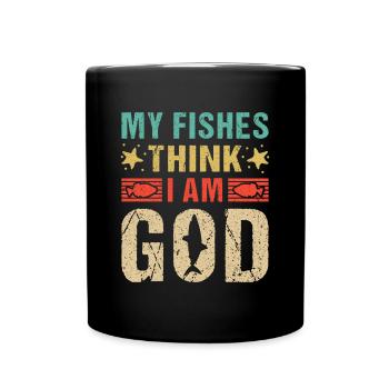 Aquarist Koi Fischliebhaber Aquarium - Tasse einfarbig - Schwarz - Vorne