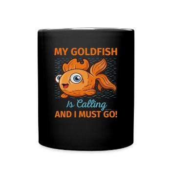 Aquarist Koi Fischliebhaber Aquarium - Tasse einfarbig - Schwarz - Vorne