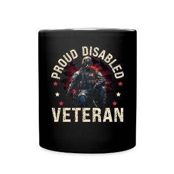 Ancien combattant handicapé militaire soldat de l’armée des États-Unis - Mug uni - noir - Devant