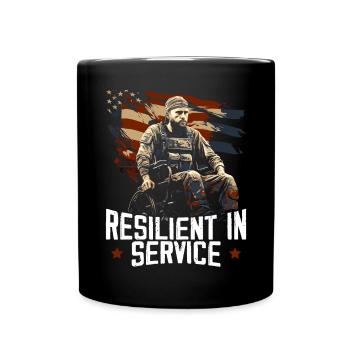 Ancien combattant handicapé militaire soldat de l’armée des États-Unis - Mug uni - noir - Devant