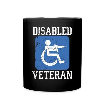 Ancien combattant handicapé militaire soldat de l’armée des États-Unis - Mug uni - noir - Devant