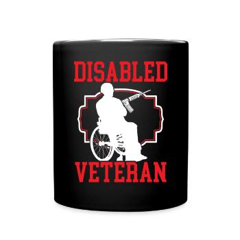 Ancien combattant handicapé militaire soldat de l’armée des États-Unis - Mug uni - noir - Devant